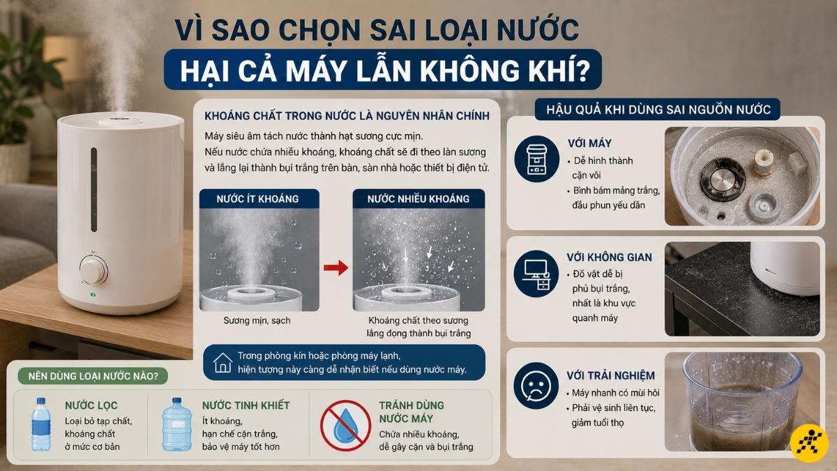 Vấn đề cốt lõi nằm ở khoáng chất trong nước