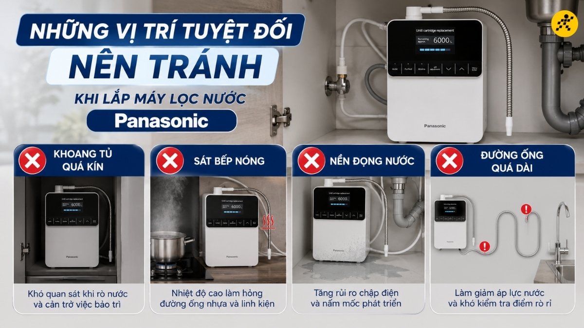 Những vị trí tuyệt đối nên tránh lắp máy lọc nước