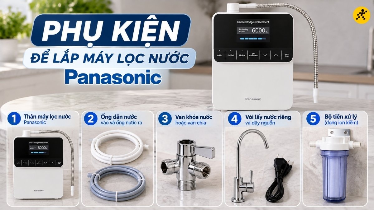 Phụ kiện để lắp máy lọc nước Panasonic