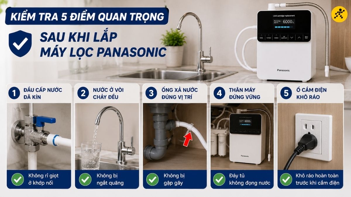 Kiểm tra 5 điểm quan trọng sau khi lắp máy lọc nước