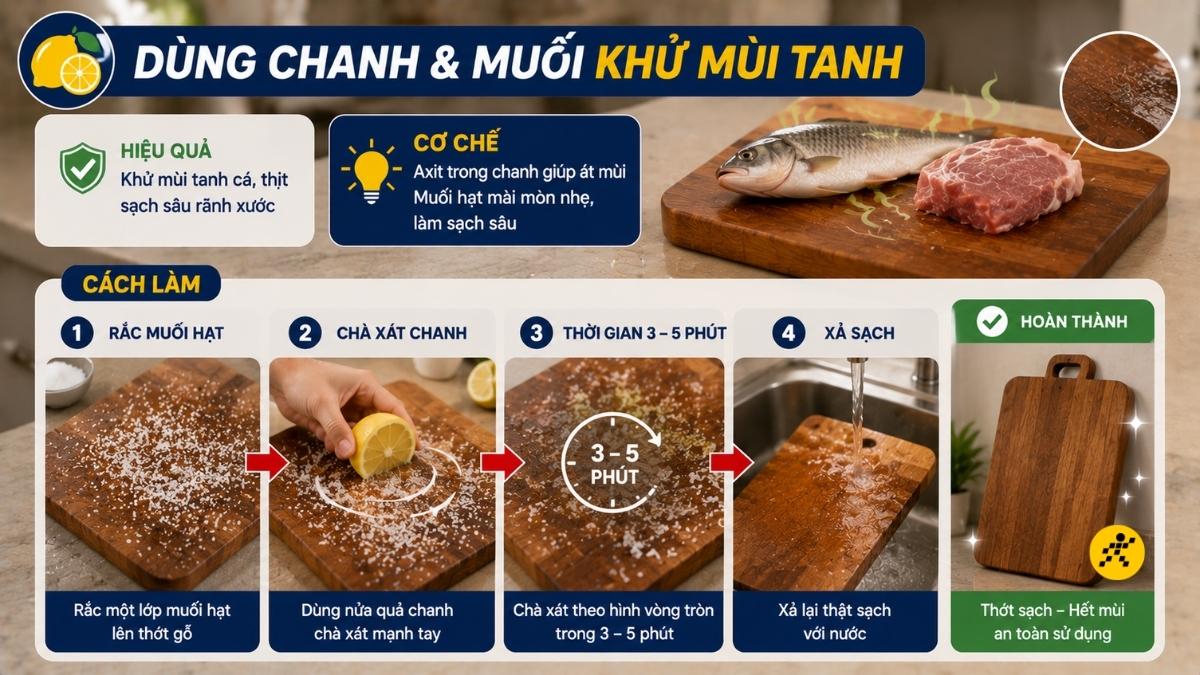 Dùng chanh và muối