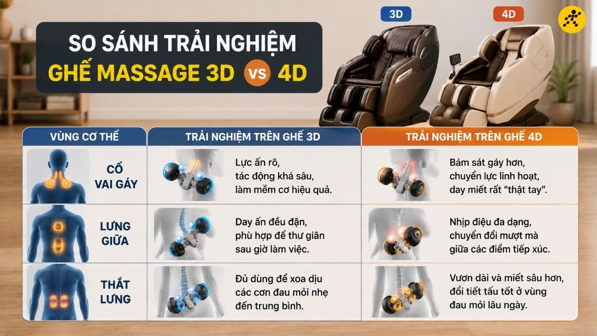 So sánh trải nghiệm thực tế trên con lăn 3D và 4D So sánh trải nghiệm thực tế trên con lăn 3D và 4D