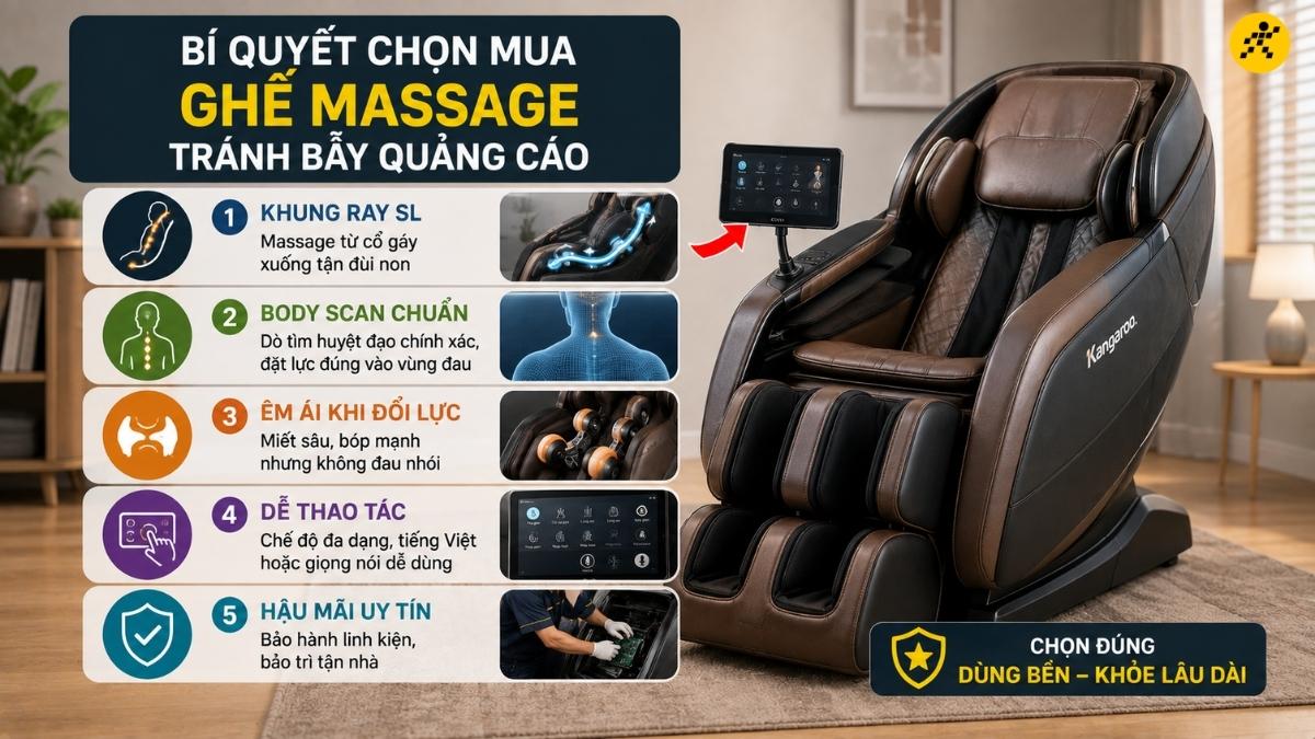 Bí quyết chọn mua ghế massage tốt Bí quyết chọn mua ghế massage tốt
