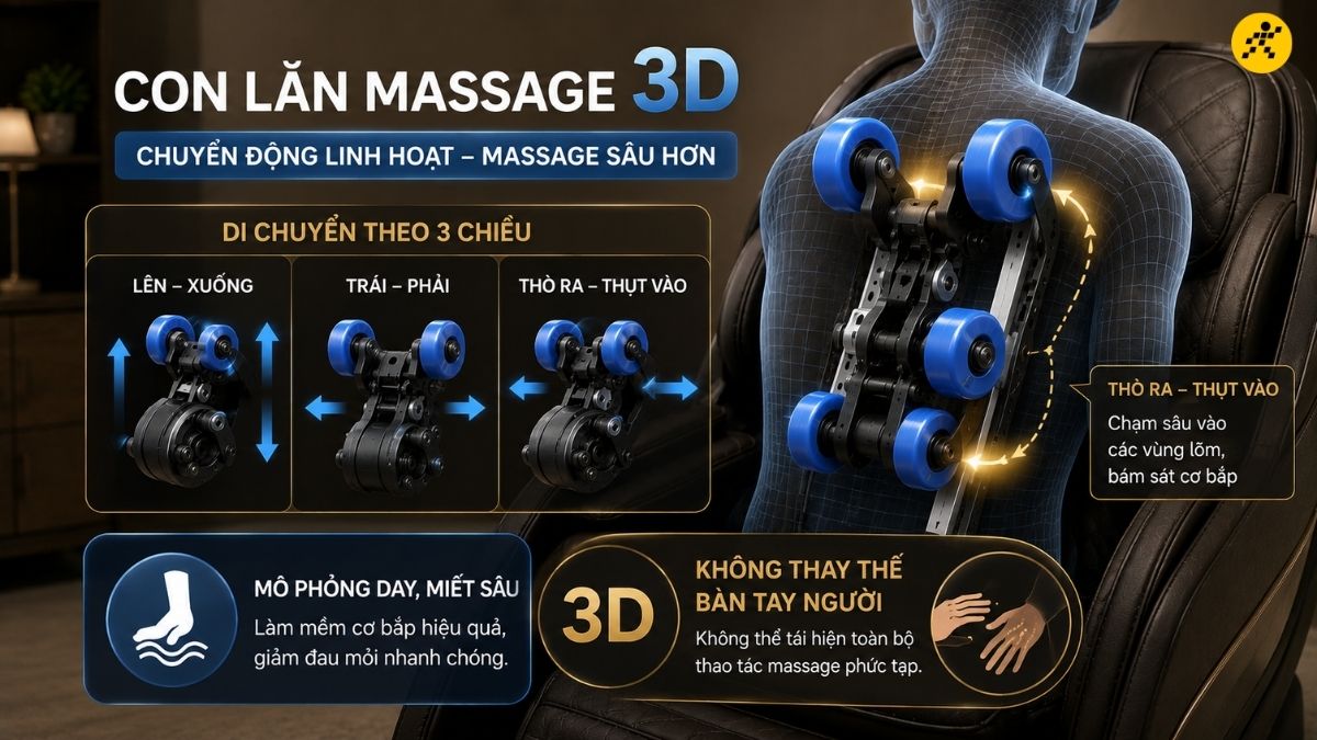 Con lăn massage 3D Con lăn massage 3D
