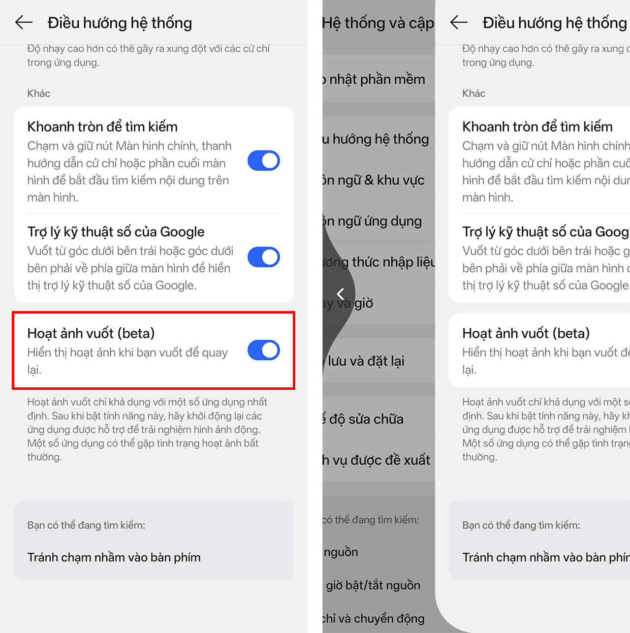 Cách bật hoạt ảnh vuốt trên ColorOS 16 Cách bật hoạt ảnh vuốt trên ColorOS 16