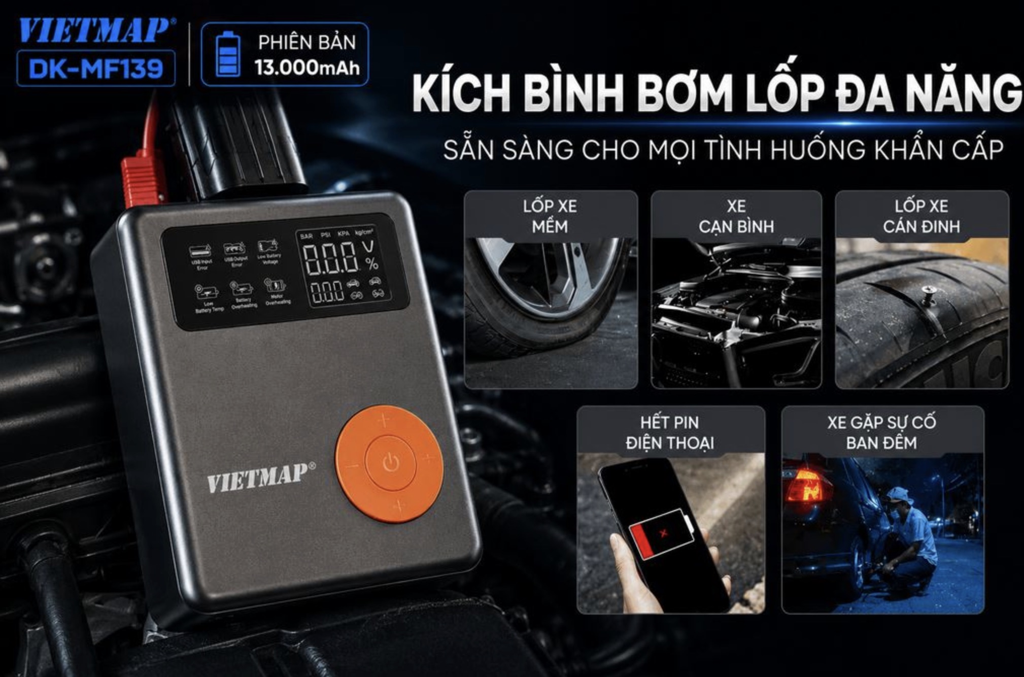 3. Bơm lốp kích bình VIETMAO DK-MF139 3. Bơm lốp kích bình VIETMAO DK-MF139