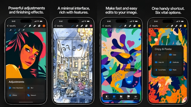 Giao diện ứng dụng Procreate Pocket trên iPhone Giao diện ứng dụng Procreate Pocket trên iPhone