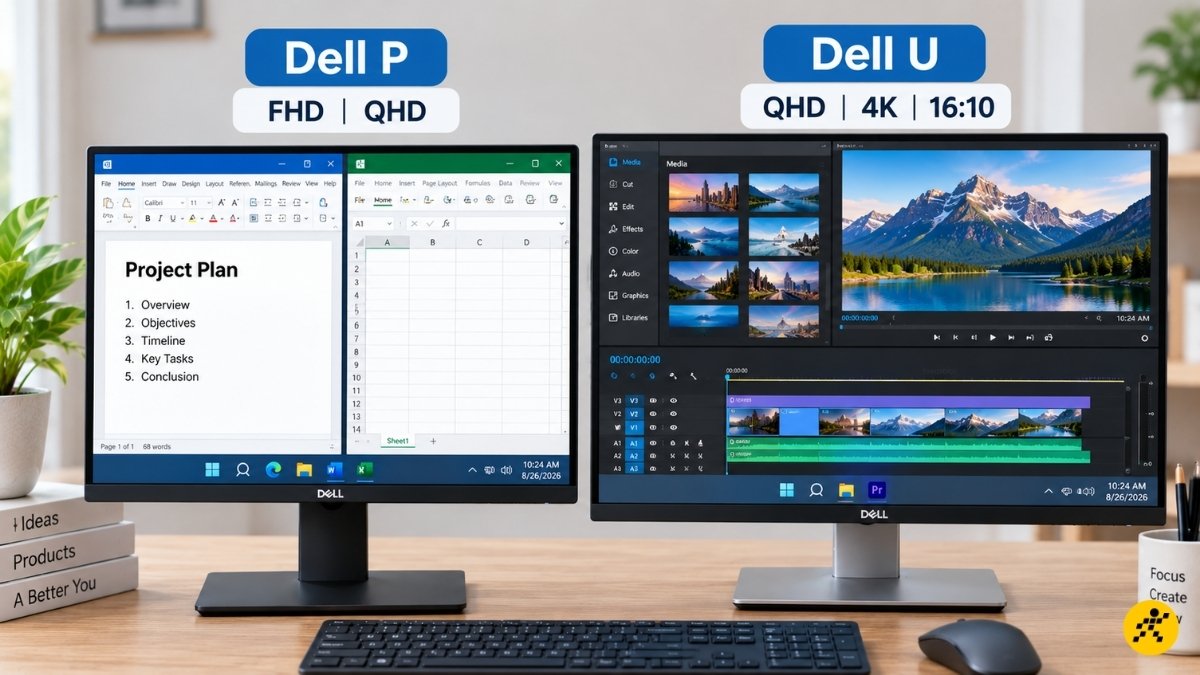 Dell U cung cấp nhiều lựa chọn cao cấp hơn như QHD, 4K