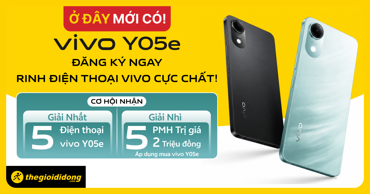 Đăng ký thông tin trúng 05 vivo Y05e