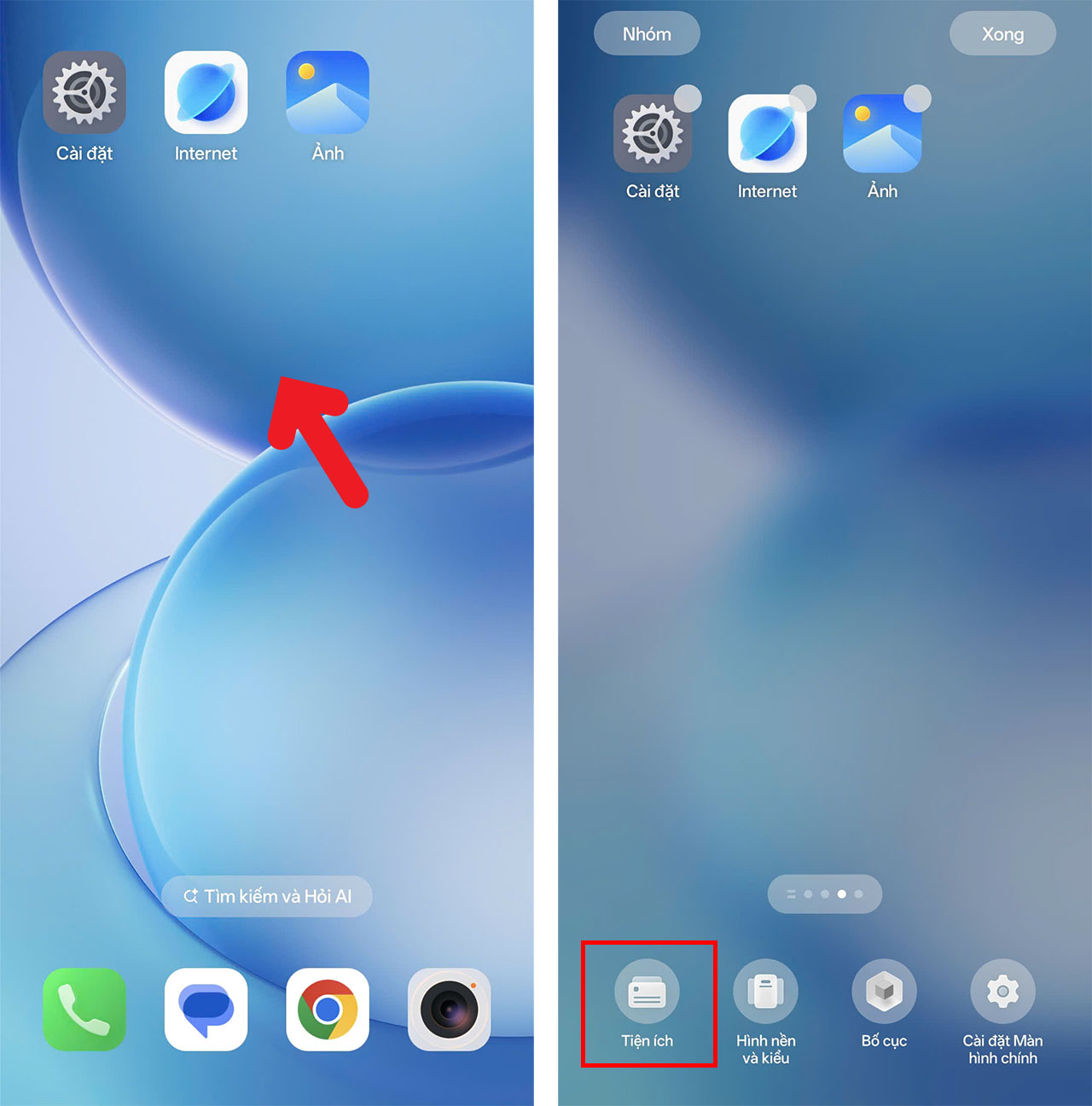 Cách thêm widget mới trên ColorOS 16 Cách thêm widget mới trên ColorOS 16