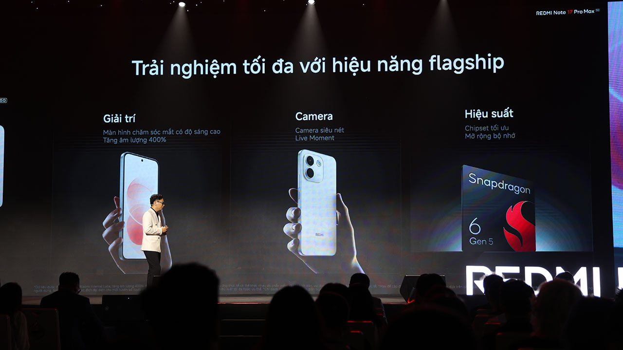 Sự kiện ra mắt Xiaomi Redmi Note 17 series tại Việt Nam
