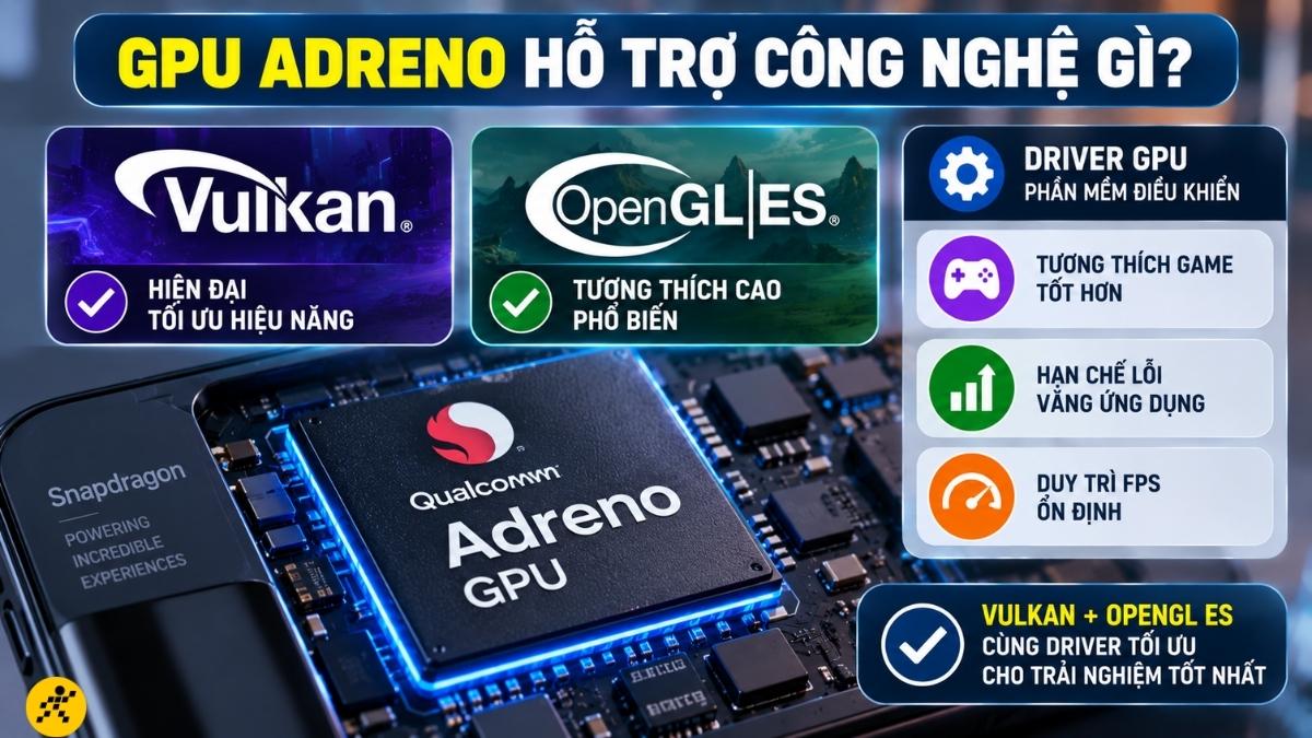 C&ocirc;ng nghệ tr&ecirc;n GPU Adreno 