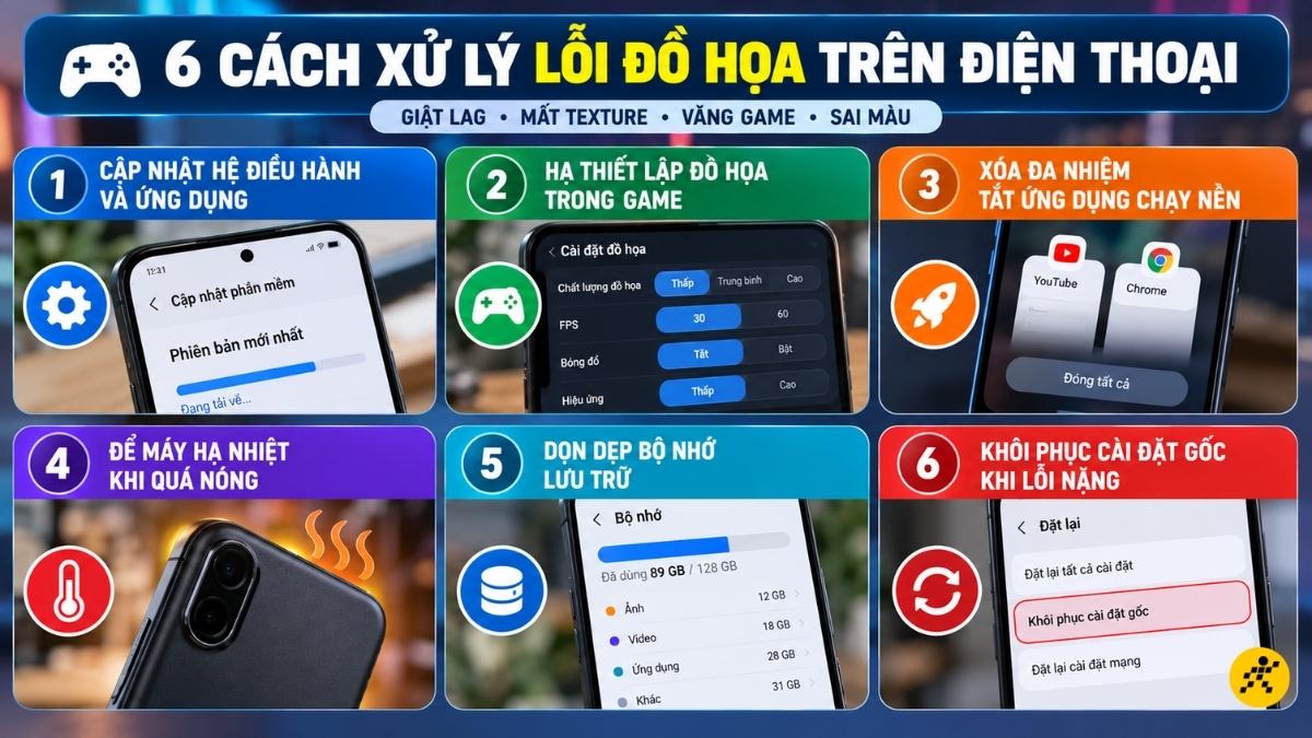 C&aacute;c lỗi đồ họa thường gặp v&agrave; c&aacute;ch xử l&yacute; nhanh