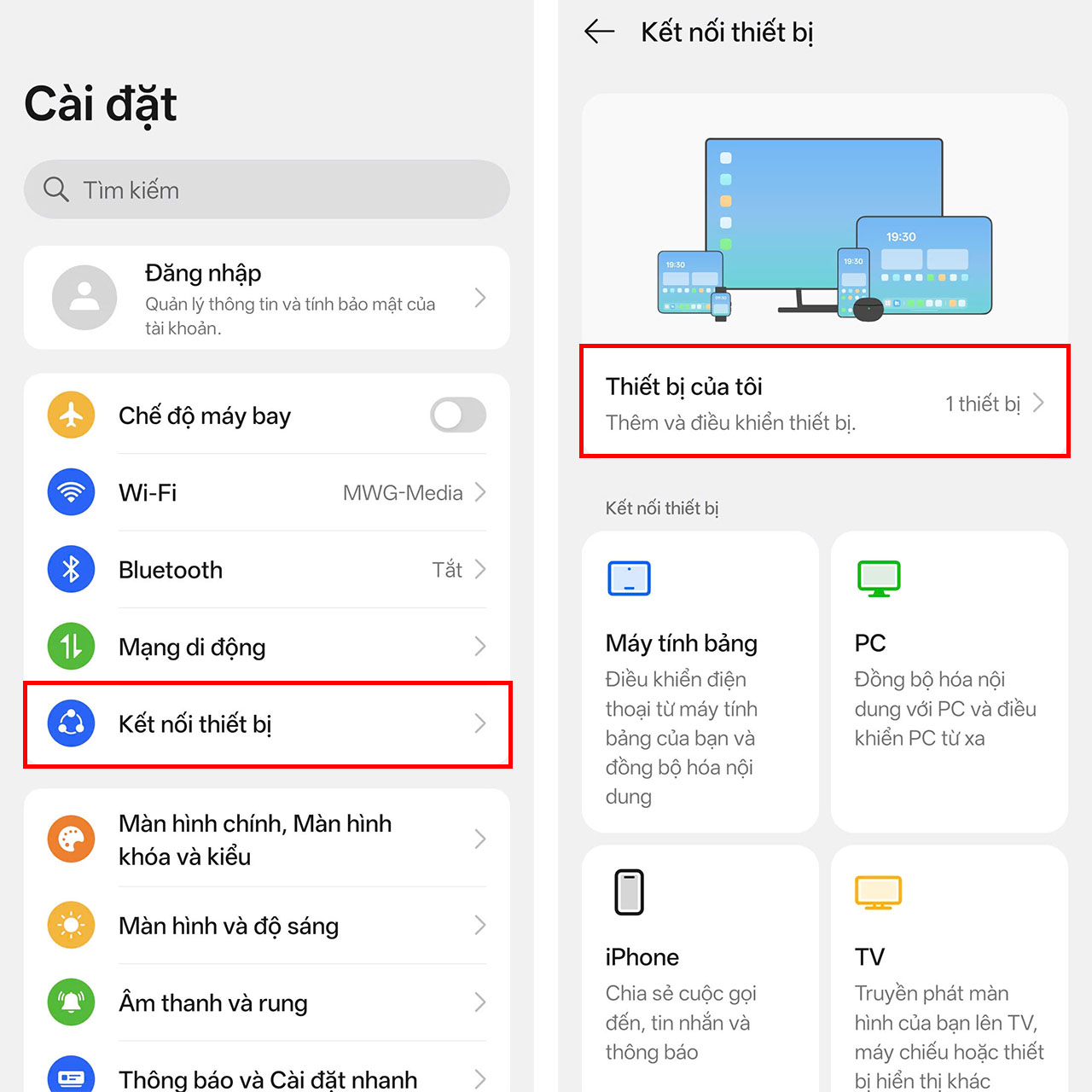 Cách dùng thiết bị của tôi trên ColorOS 16 Cách dùng thiết bị của tôi trên ColorOS 16