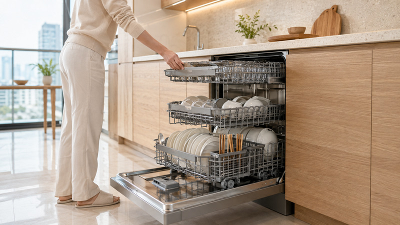 Thiết kế và tiện ích sử dụng của máy rửa bát LG