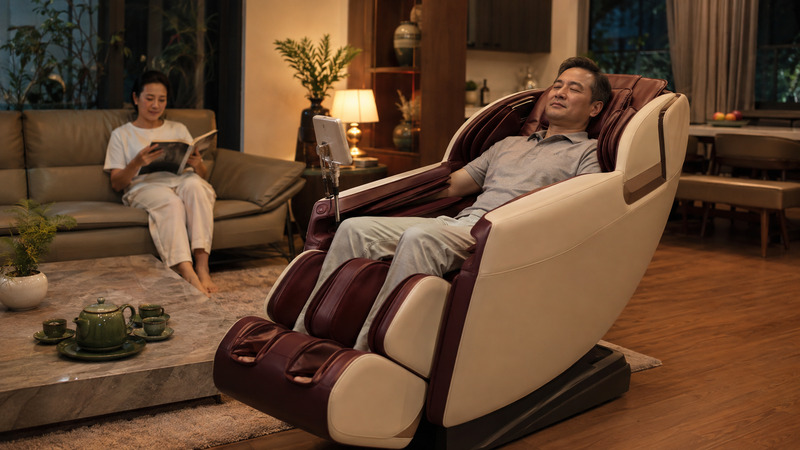 Ghế massage - giải pháp chăm sóc sức khỏe toàn diện tại nhà