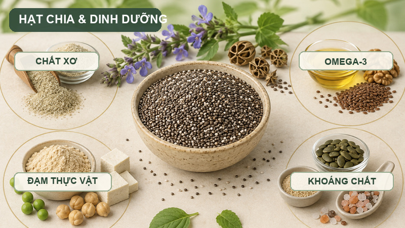 Giá trị dinh dưỡng cơ bản trong hạt chia