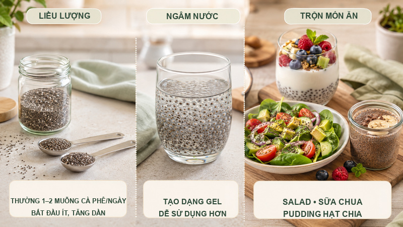 Cách sử dụng hạt chia hiệu quả trong chế độ ăn uống