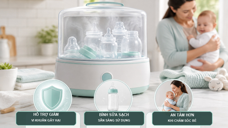 Lợi ích của việc tiệt trùng bình sữa cho bé Lợi ích của việc tiệt trùng bình sữa cho bé