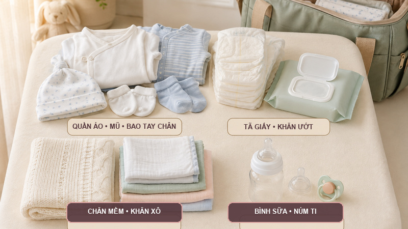 Danh sách đồ dùng cần chuẩn bị cho bé khi đi sinh Danh sách đồ dùng cần chuẩn bị cho bé khi đi sinh