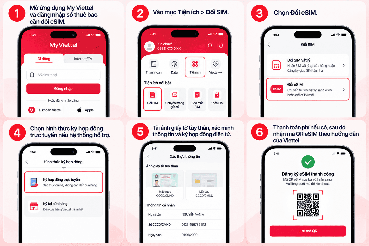 Cách lấy lại eSIM trên ứng dụng My Viettel Cách lấy lại eSIM trên ứng dụng My Viettel