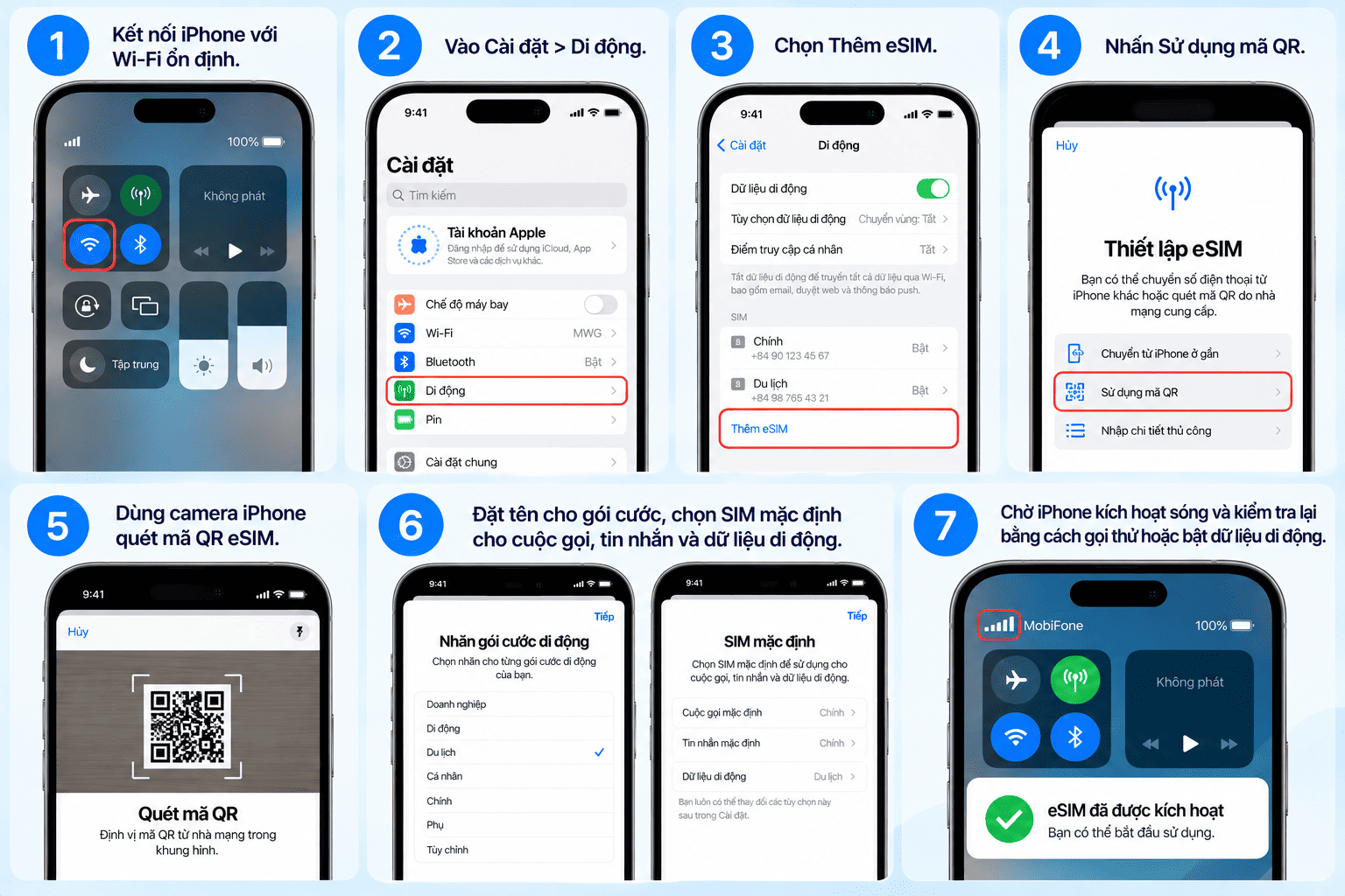 Cách kích hoạt lại eSIM bằng mã QR trên iPhone Cách kích hoạt lại eSIM bằng mã QR trên iPhone