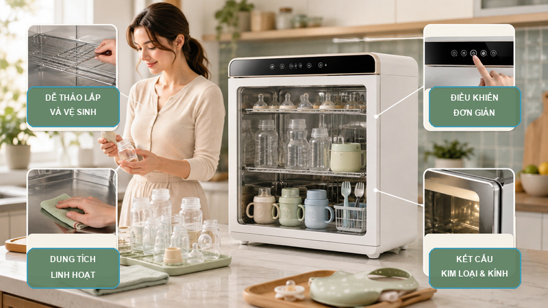 Đánh giá ưu điểm của máy tiệt trùng bình sữa Fujihome Đánh giá ưu điểm của máy tiệt trùng bình sữa Fujihome