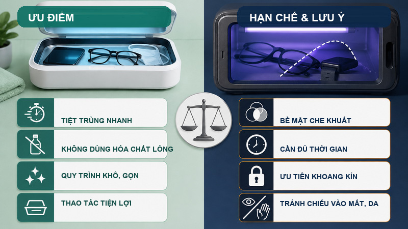 Ưu điểm và hạn chế của máy tiệt trùng UV Ưu điểm và hạn chế của máy tiệt trùng UV