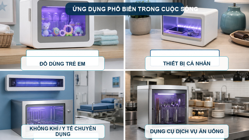 Các ứng dụng phổ biến của máy tiệt trùng UV trong cuộc sống Các ứng dụng phổ biến của máy tiệt trùng UV trong cuộc sống