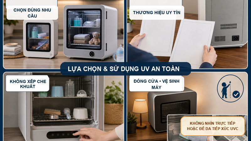 Lưu ý khi lựa chọn và sử dụng máy tiệt trùng UV Lưu ý khi lựa chọn và sử dụng máy tiệt trùng UV