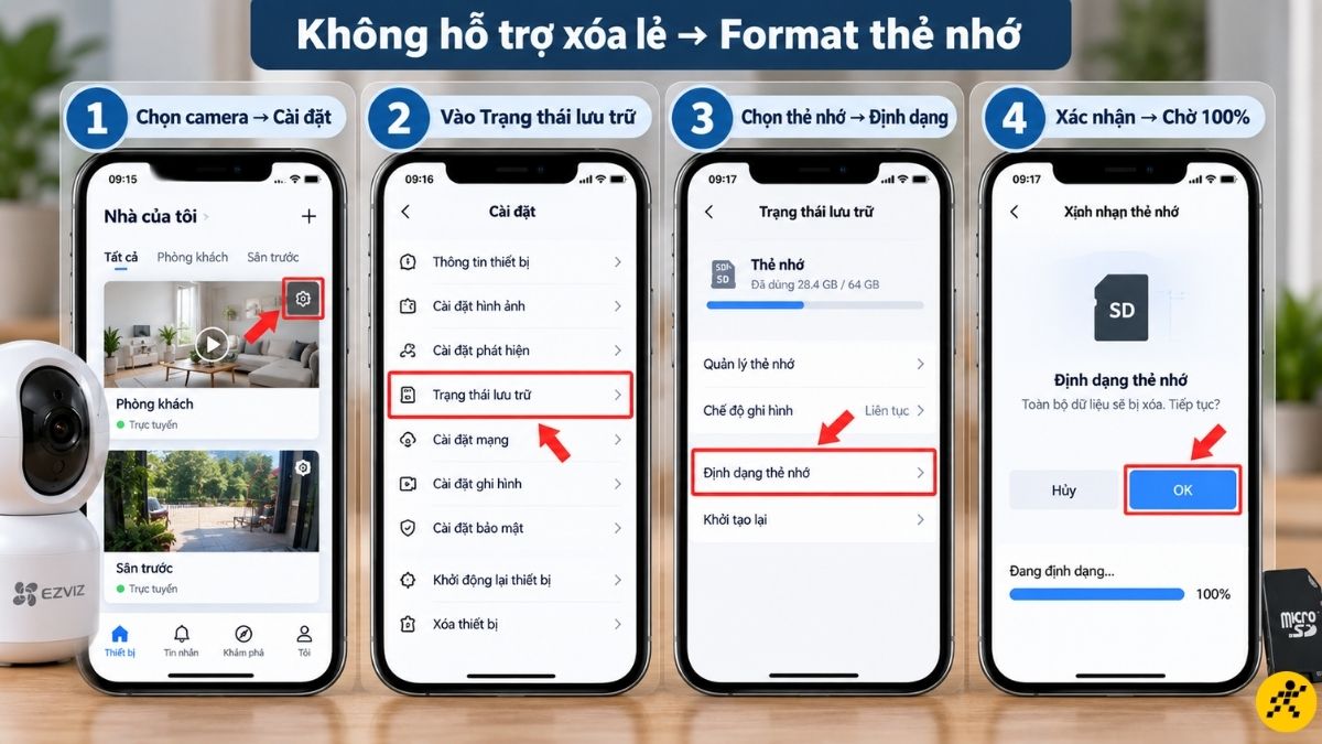 Trường hợp ứng dụng không hỗ trợ xóa lẻ Trường hợp ứng dụng không hỗ trợ xóa lẻ