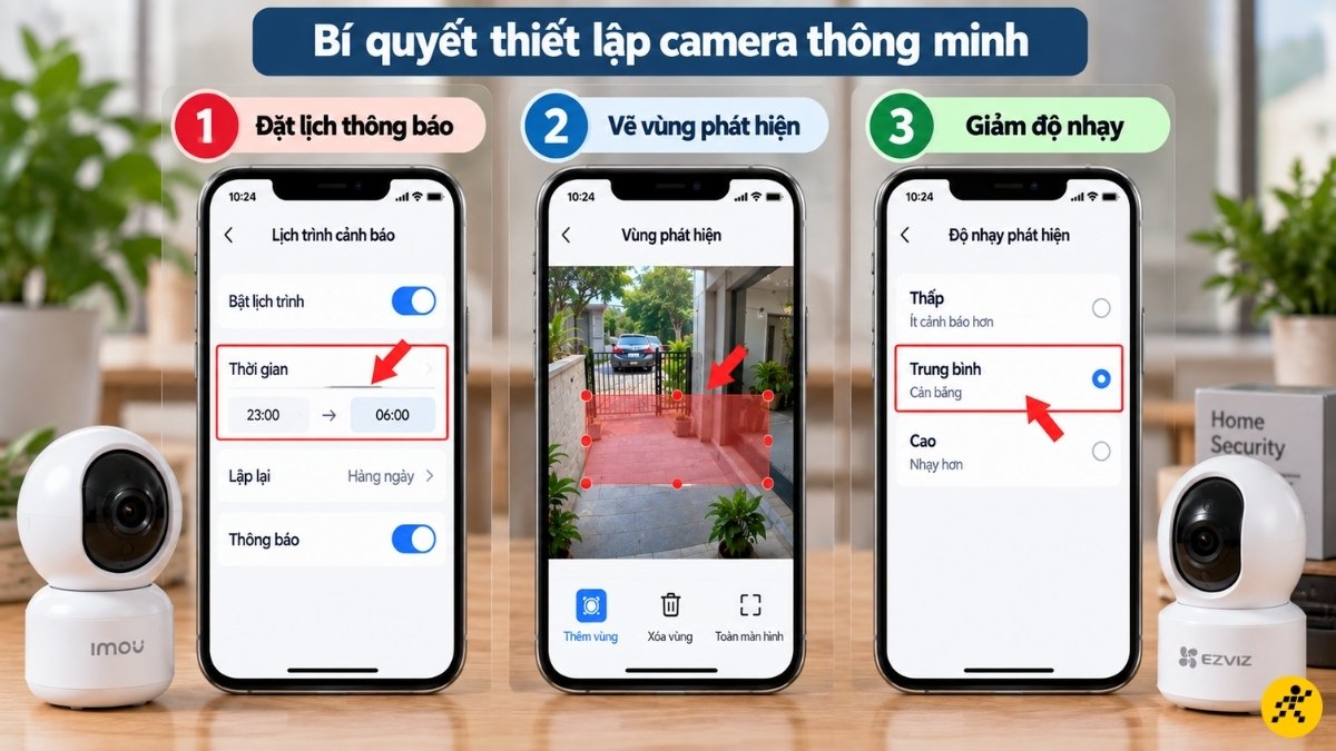Bí quyết thiết lập camera thông minh Bí quyết thiết lập camera thông minh
