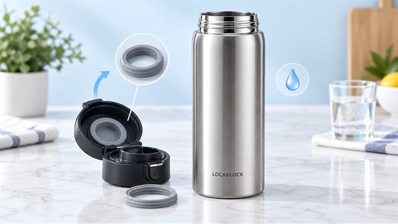 Bình nước Lock&Lock - hạn chế kẹt nắp