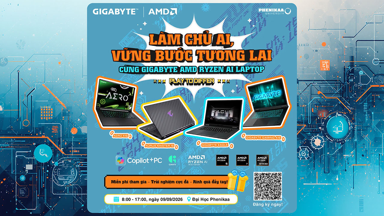 Sự kiện công nghệ Gigabyte và AMD tại đại học Phenikaa