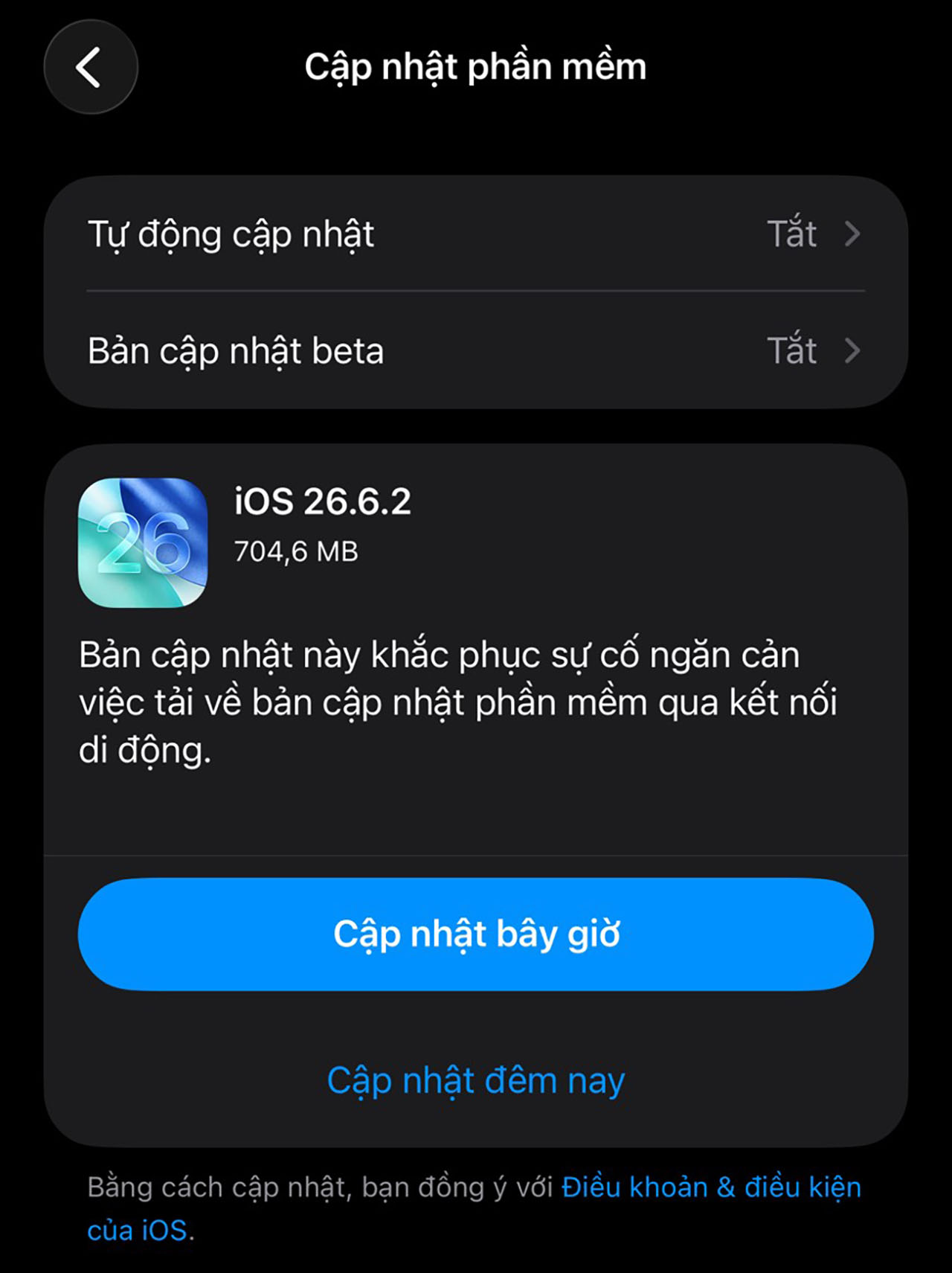 Tất tần tật iOS 26.6.2 Tất tần tật iOS 26.6.2