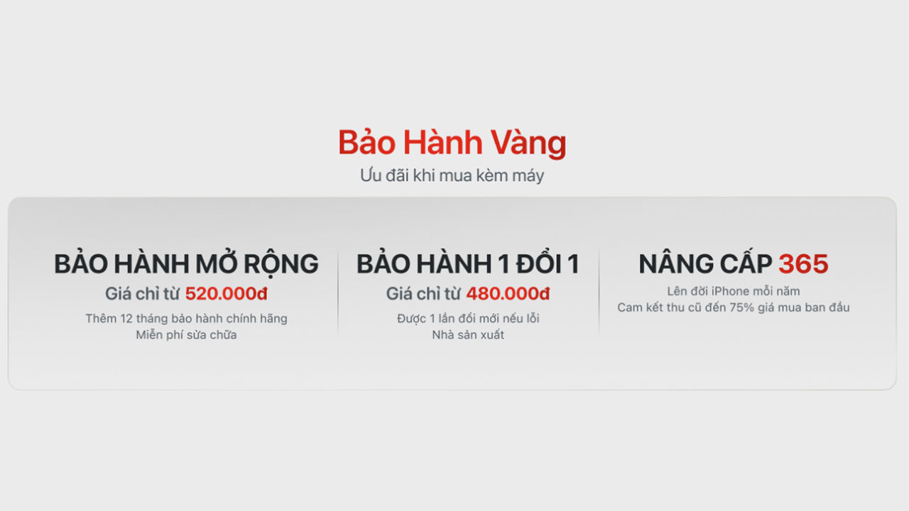 Bảo h&agrave;nh v&agrave;ng: Chi tiết c&aacute;c g&oacute;i ưu đ&atilde;i khi mua k&egrave;m iPhone 18 Pro | iPhone 18 Pro Max