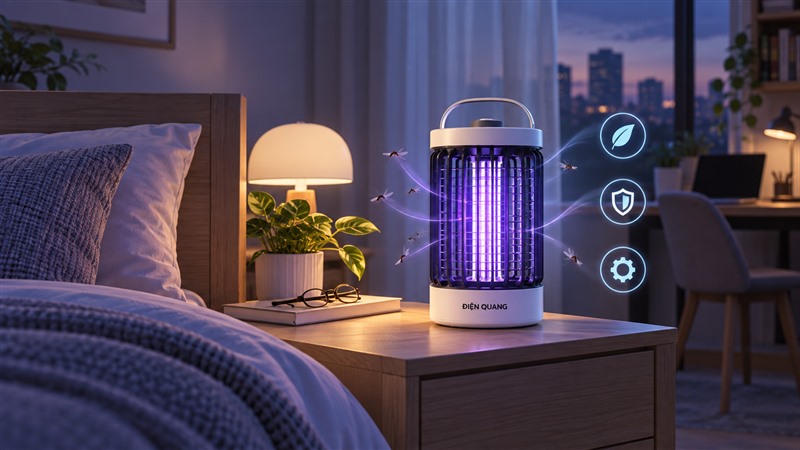Đèn bắt muỗi điện quang – giải pháp tối ưu cho không gian sống