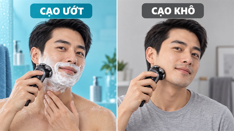 So sánh cạo ướt và cạo khô So sánh cạo ướt và cạo khô