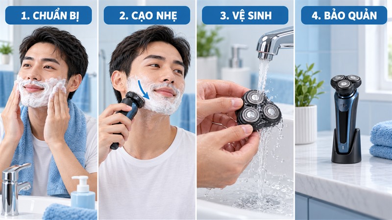 Hướng dẫn sử dụng máy cạo râu enchen hiệu quả và an toàn Hướng dẫn sử dụng máy cạo râu enchen hiệu quả và an toàn