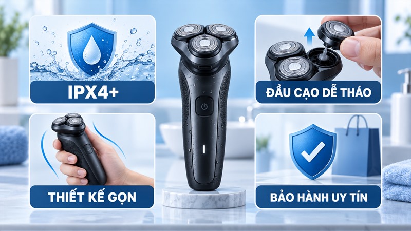 Lưu ý chọn mua máy cạo râu dùng ướt Lưu ý chọn mua máy cạo râu dùng ướt