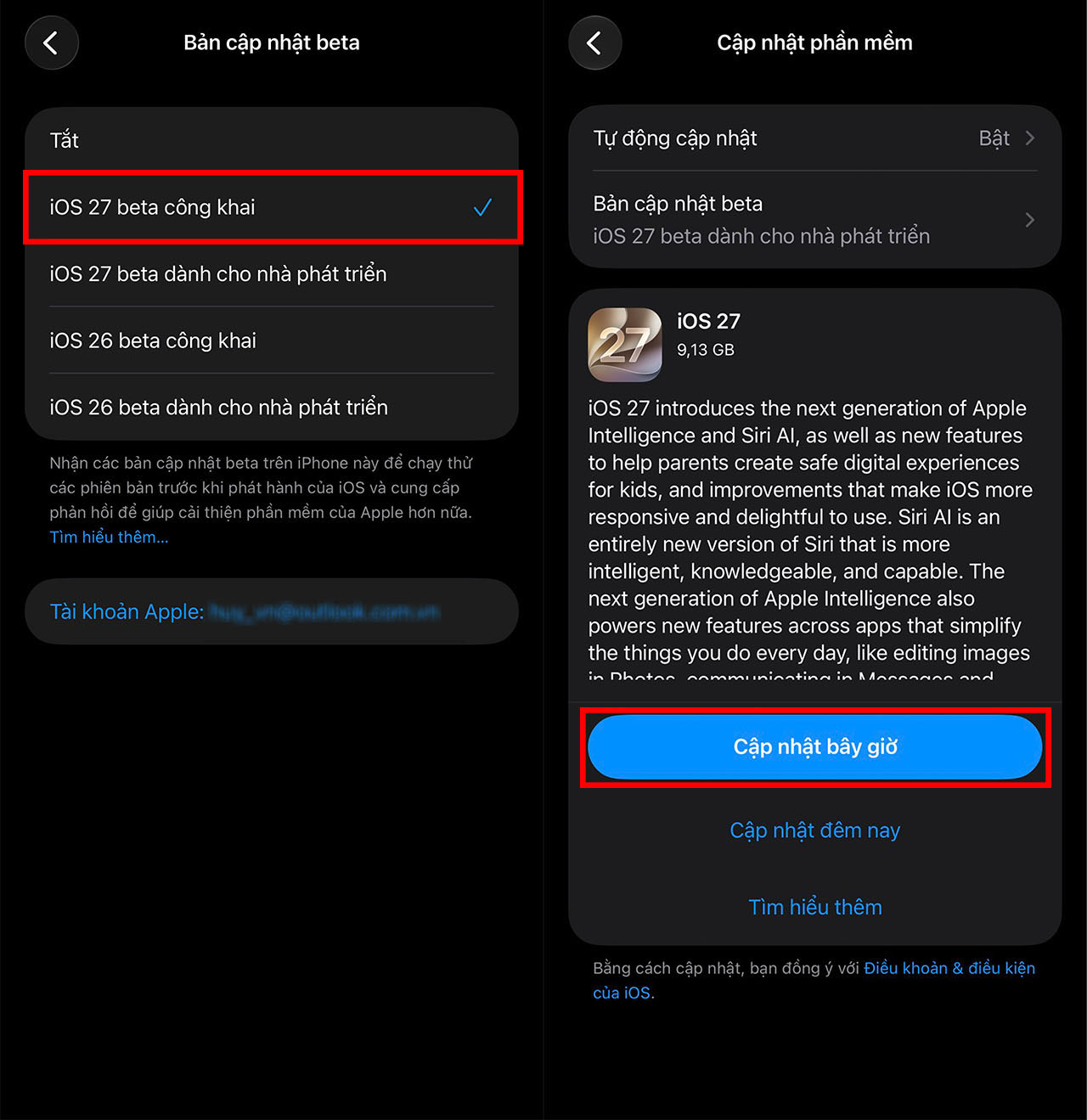 Cách cập nhật iOS 27 RC Cách cập nhật iOS 27 RC