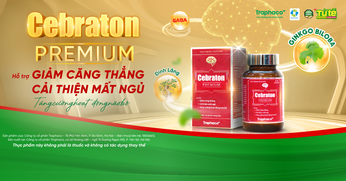 Chăm sóc não bộ, hỗ trợ giấc ngủ cùng Cebraton Premium Chăm sóc não bộ, hỗ trợ giấc ngủ cùng Cebraton Premium