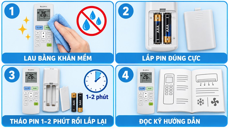 Bảo dưỡng điều khiển điều hòa Gree