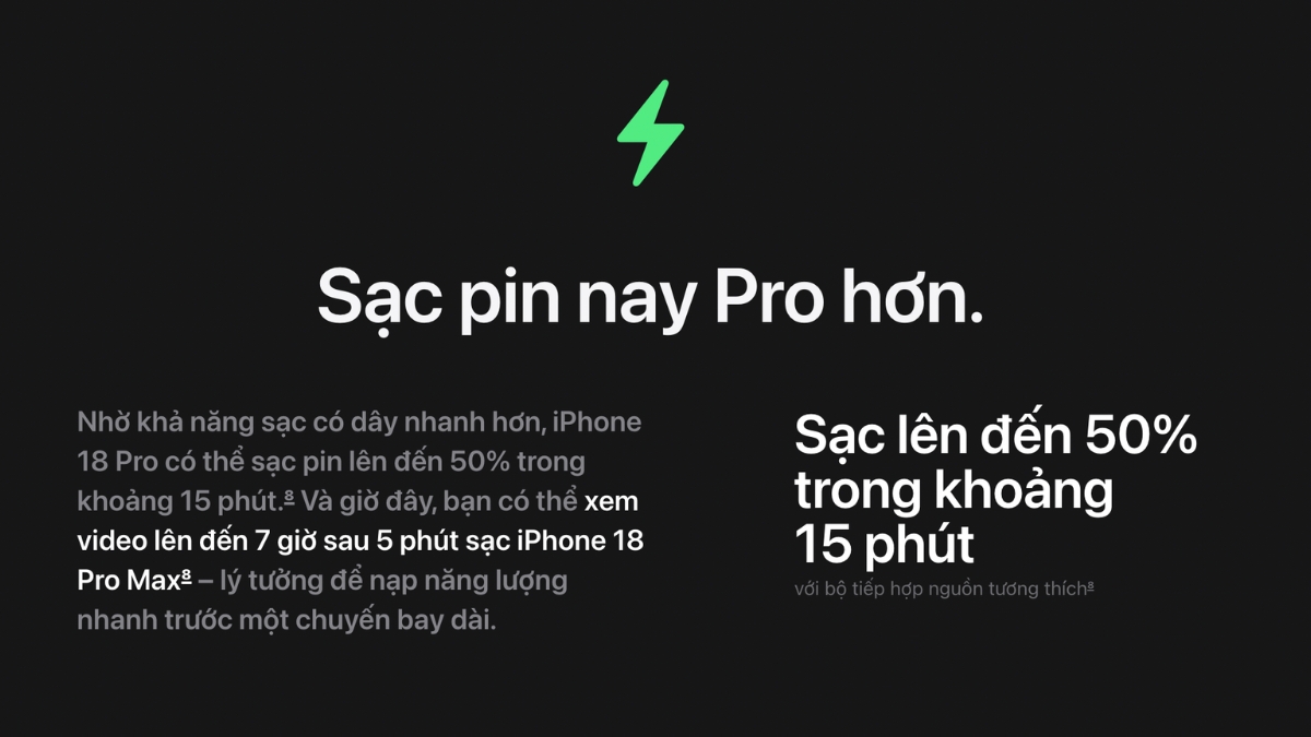 Chỉ khoảng 5 phút cắm sạc đã đủ dùng thêm vài giờ xem video