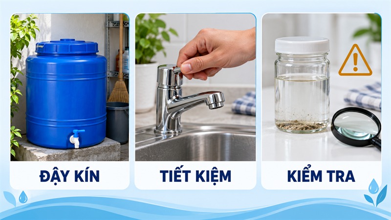 Bảo quản và sử dụng nước sinh hoạt