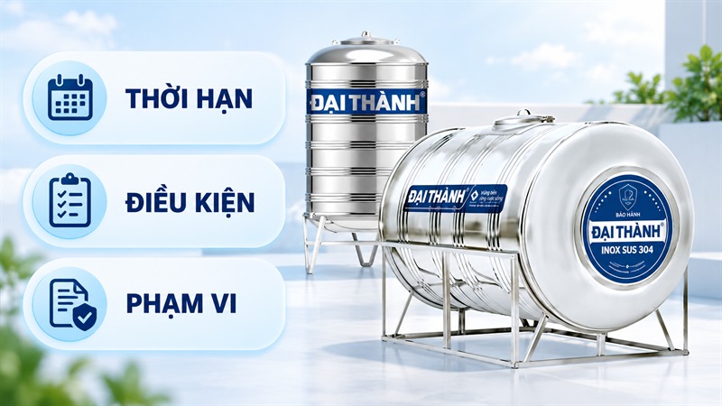 Chính sách bảo hành bồn nước Đại Thành