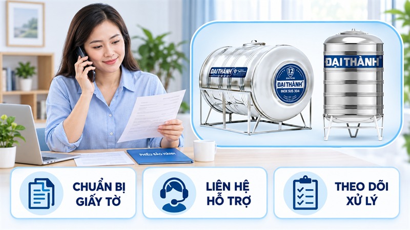 Liên hệ bảo hành bồn nước Đại Thành