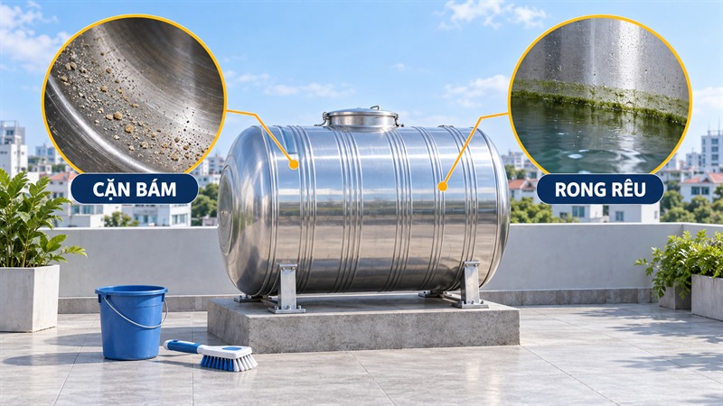 Lý do cần vệ sinh bồn nước inox định kỳ