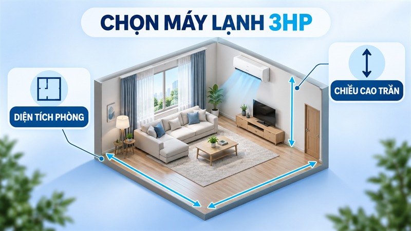 Diện tích và chiều cao phòng