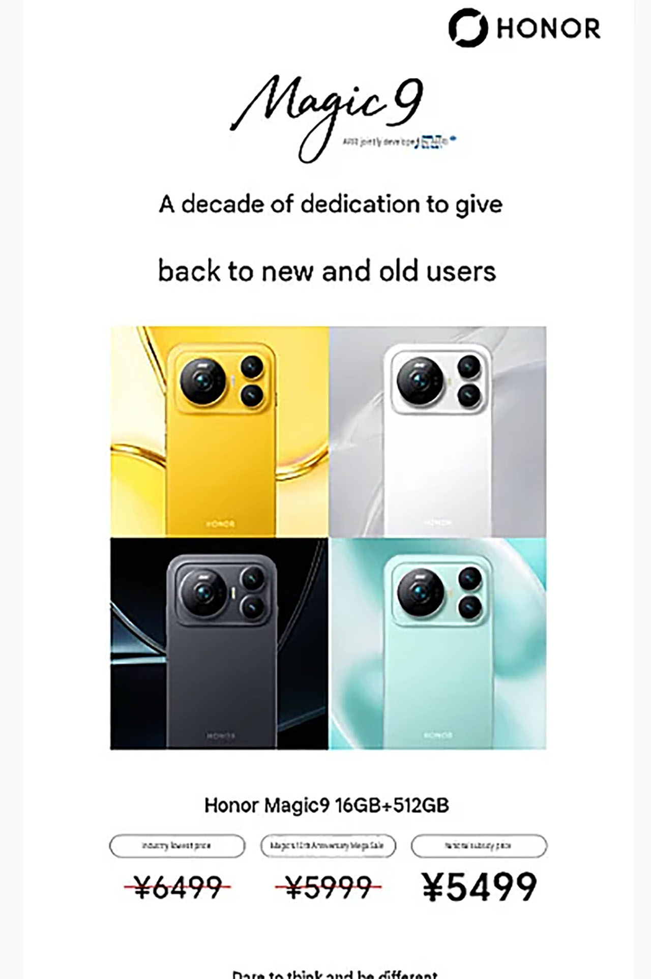 Giá Bán Chính Thức Của Honor Magic 9 Đã Được Công Bố
